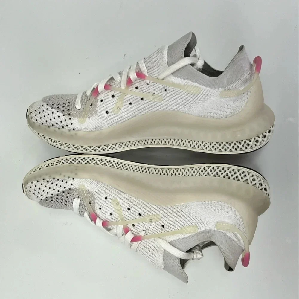 ADIDAS Men's White and pink 4D FUSIO CLOUD running sneakers size 9.5 - Picture 8 of 13